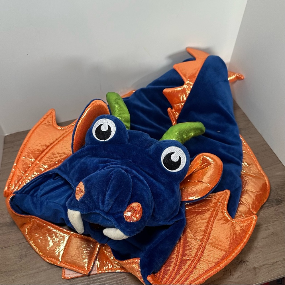 Spooky‎ Night Blue Dragon Pet Costume Size Large Halloween Party Dress Up Dogs.